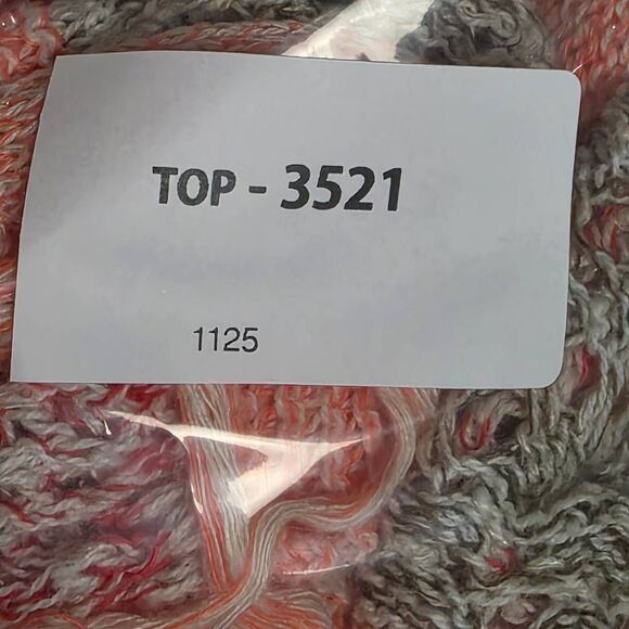 Maurices Open Knit Fringe Cardigan Peach Gray S - Picture 6 of 6